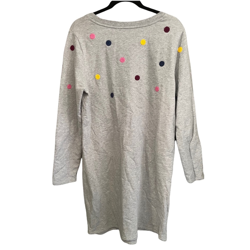 Boden Grey Marl Boucle Spot Sweatshirt Dress - Picture 7 of 9